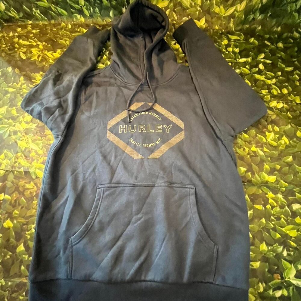 Hurley Men's Navy and Black Hoodie